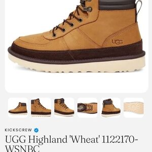 UGG Highland Lace-Up Boot in Wheat and Brown